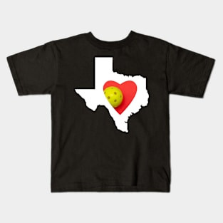 Texas loves pickleball Kids T-Shirt